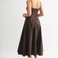 Letty Contour A-Line Brown Dress