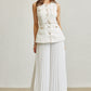 Nere Belted Boucle Vest Top And Pleated Pant Set