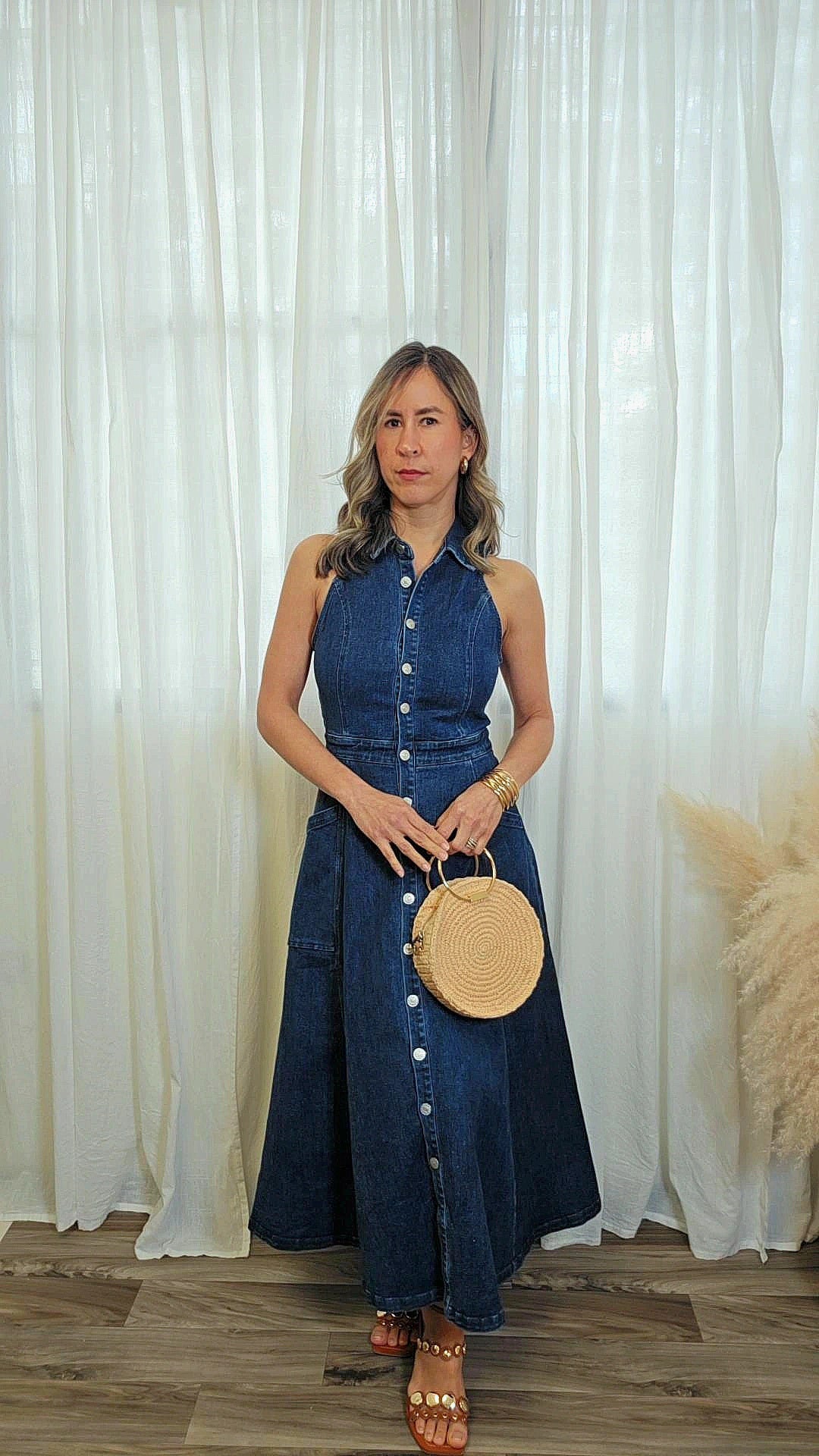 Carolina Denim Midi Dress