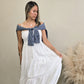 Liara White Maxi Dress with Adjustable Straps and Tiered Skirt - Effortless Feminine Elegance