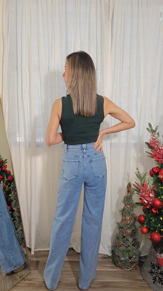 Karla Wide Leg - Rigid With Comfort Stretch