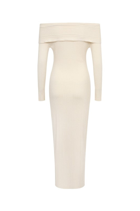 Aida Off Cross Shoulder Knit Midi Dress - PRE-ORDER 10/31/25 APROX.