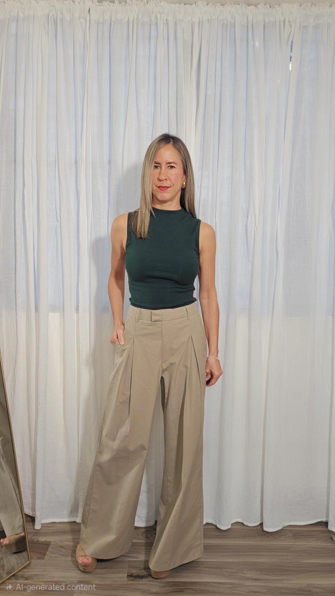 Heber Olive Wide Leg Pant