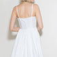 Gelian White Cotton Mini Dress
