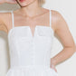 Gelian White Cotton Mini Dress