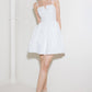 Gelian White Cotton Mini Dress